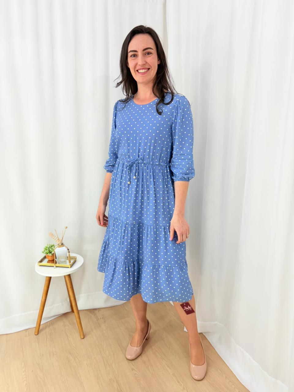 Vestido Viscolinho Poá