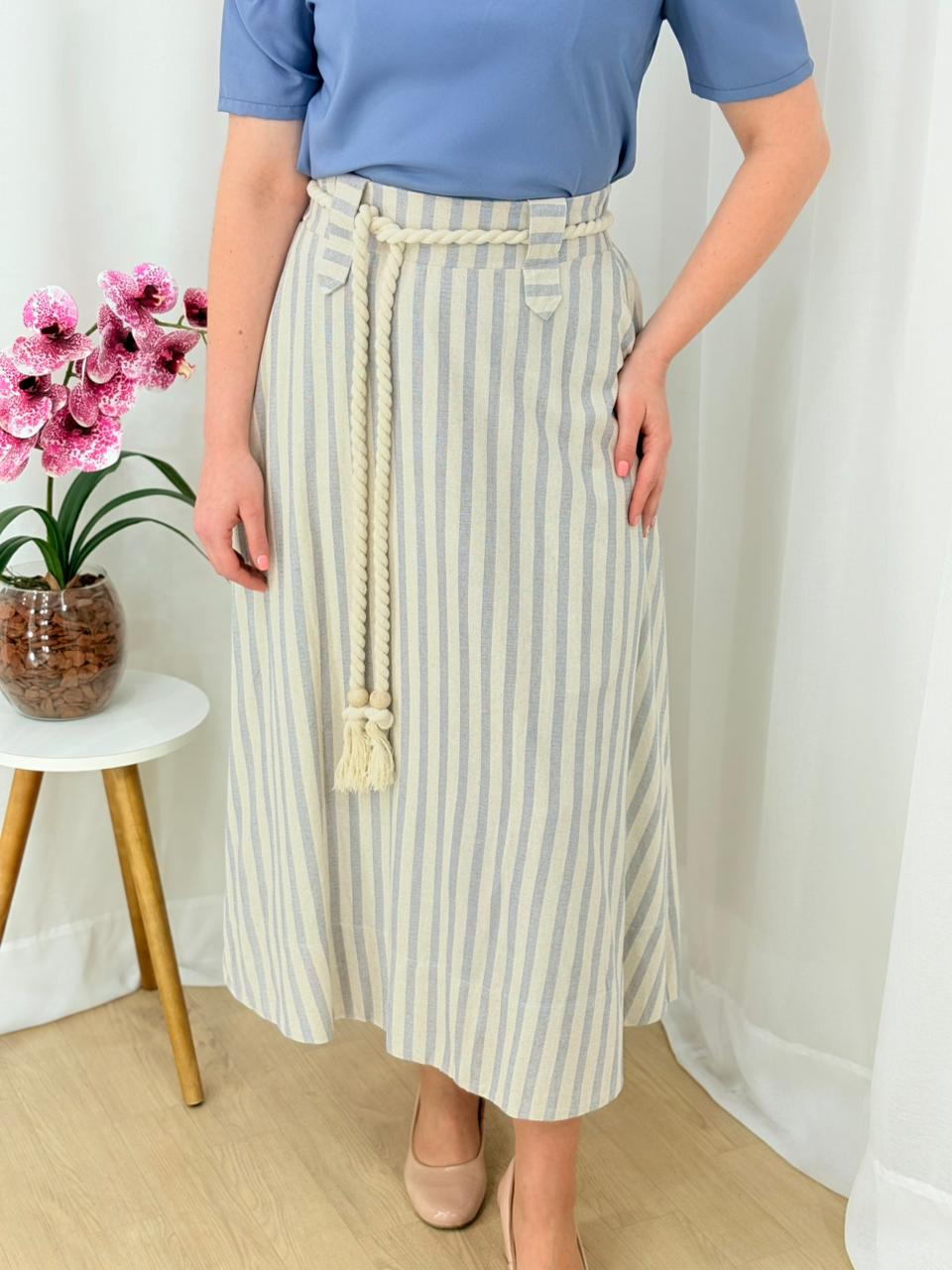 Saia Linho Longa