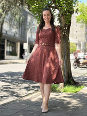 Vestido Godê Jacquard