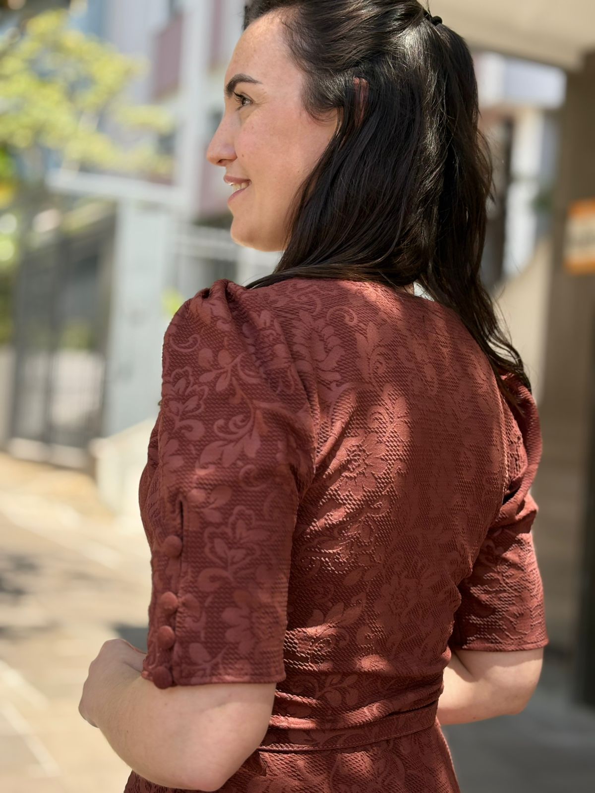 Vestido Godê Jacquard