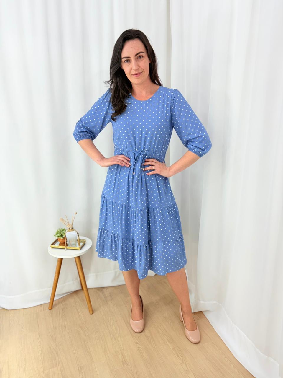 Vestido Viscolinho Poá